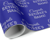 Personalisierte Glückwunsch Retiree! Silber für Na Geschenkpapier (Rolleneckpunkt)