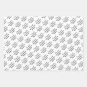 Personalisierte Glückwunsch Retiree! Weiß auf Schw Geschenkpapier Set (Vorderseite 2)