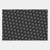 Personalisierte Glückwunsch Retiree! Weiß auf Schw Geschenkpapier Set (Vorderseite)