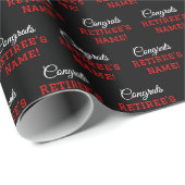 Personalisierte Glückwunsch Retiree! Weiß, Rot und Geschenkpapier (Rolleneckpunkt)