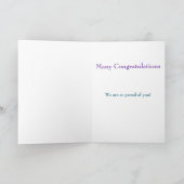 Personalisierte Glückwünsche, die Sie getan haben Karte (Innenseite)