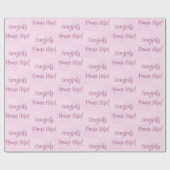 Personalisierte Glückwünsche Graurosa, helles Mauv Geschenkpapier (Flach)