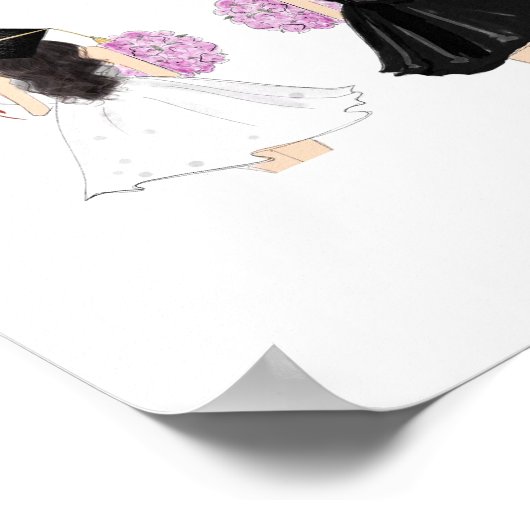 personalisierte Glückwünsche, Hochschulabsolvent Poster (Ecke)