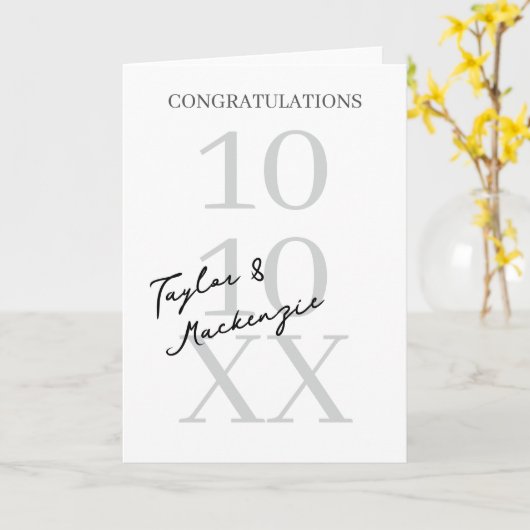 Personalisierte Glückwünsche Hochzeit oder Verlobu Karte (Gelbe Blume)