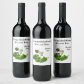 Personalisierte Glückwünsche Hochzeitsweinflasche Weinetikett (Flaschen)