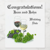 Personalisierte Glückwünsche Hochzeitsweinflasche Weinetikett (Einzelnes Label)