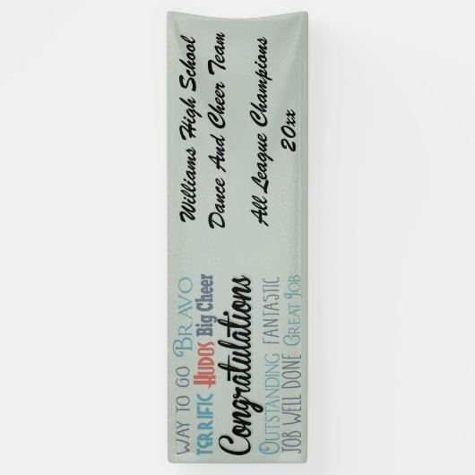 Personalisierte Glückwünsche Moderne Typografie Banner (Vertikal)