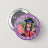 Personalisierte Glückwünsche Name Altersklasse Button (Vorne & Hinten)