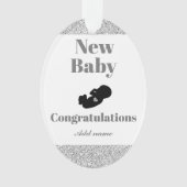 Personalisierte Glückwünsche neuer Baby-Ornament Ornament (Vorderseite)