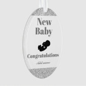 Personalisierte Glückwünsche neuer Baby-Ornament Ornament (Vorderseite)