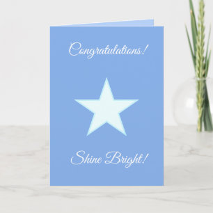 Personalisierte Glückwünsche Shine Bright Star Karte