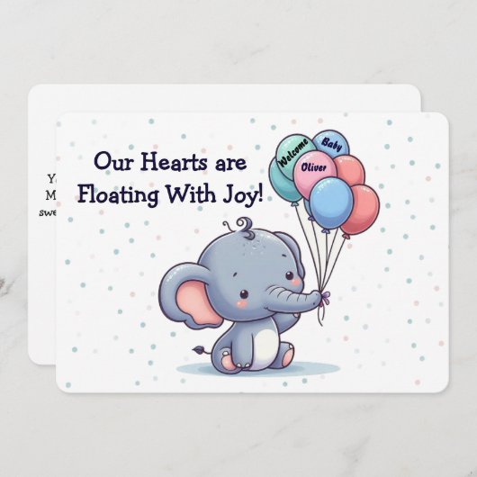 Personalisierte Glückwunschkarte Einladung (Vorne/Hinten)