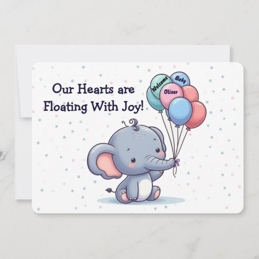 Personalisierte Glückwunschkarte Einladung (Vorderseite)