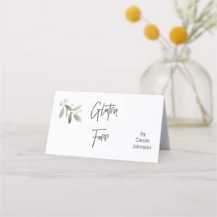 Personalisierte glutenfreie Etikettenschilder Platzkarte
