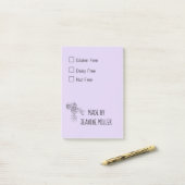 Personalisierte glutenfreie, milchfreie Nut Post-it Klebezettel (Auf Schreibtisch)