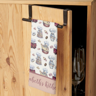 Personalisierte Gnome backen Cupcakes Donuts Trend Geschirrtuch