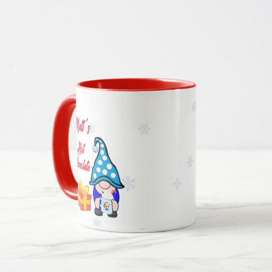Personalisierte Gnome Boy Hot Chocolate Tasse (Vorderseite Links)