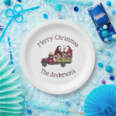 Personalisierte Gnome Weinkeller Weihnachten Pappteller (Party)