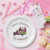 Personalisierte Gnome Weinkeller Weihnachten Pappteller (Party)