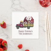 Personalisierte Gnome Weinkeller Weihnachten Serviette (Beispiel)