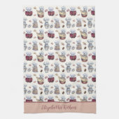 Personalisierte Gnomes Backkuchen Donuts Trendy Geschirrtuch (Vertikal)