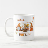 Personalisierte Gnomes Fall Vibes Kaffeetasse (Links)