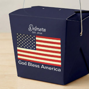 Personalisierte God Bless America-Flagge Geschenkschachtel