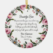 Personalisierte Godeltern versprechen Taufe Keramik Ornament (Vorne)