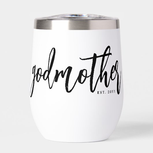 Personalisierte Godmutter Brush Script Typografie (Vorderseite)