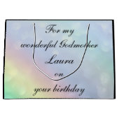 Personalisierte Godmutter Geburtstag Große Geschenktüte (Vorderseite)