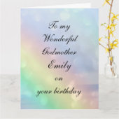 Personalisierte Godmutter Geburtstag Karte (Gelbe Blume)