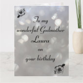 Personalisierte Godmutter Geburtstag Karte (Vorderseite)