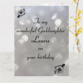 Personalisierte GodTochter Geburtstag Karte (Gelbe Blume)