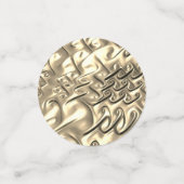 Personalisierte Gold 50-Jubiläumsrunde Konfetti (Klein Vorderseite)