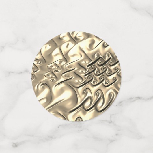 Personalisierte Gold 50-Jubiläumsrunde Konfetti (Klein Vorderseite)