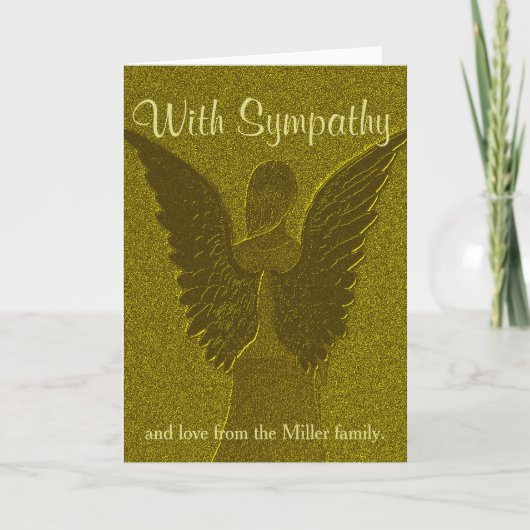 Personalisierte Gold Angel Sympathy Card Karte (Vorderseite)