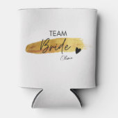 Personalisierte Gold & Black Modern Chic Team Brid Dosenkühler (Vorderseite)