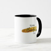 Personalisierte Gold & Black Modern Chic Team Brid Tasse (VorderseiteRechts)