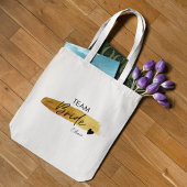 Personalisierte Gold & Black Modern Chic Team Brid Tragetasche