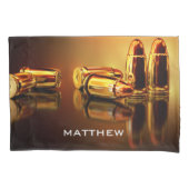 Personalisierte Gold Bullet Cartridges Shooting Kissenbezug (Vorderseite)