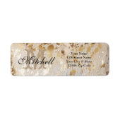 Personalisierte Gold Cowhid-Rücksendeadressen-Aufk (Vorne)