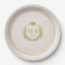 Personalisierte Gold Crest Papierplatten
