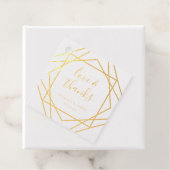 Personalisierte Gold Foil Liebe und dank Geometric Geschenkanhänger (Mit Box)