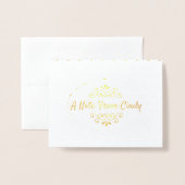 Personalisierte Gold Foil Note Card Folienkarte (Vorderseite mit Umschlag)
