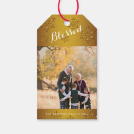 Personalisierte Gold gesegnete Weihnachtsgeschenke Geschenkanhänger