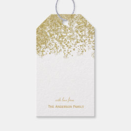 Personalisierte Gold Glitzer Geschenketiketten Geschenkanhänger