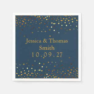 Personalisierte Gold Glitzer Imitate Fossil Serviette