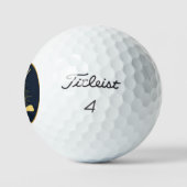 Personalisierte Gold-Golfklubs Golfball (Logo)