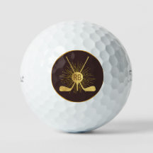 Personalisierte Gold-Golfklubs