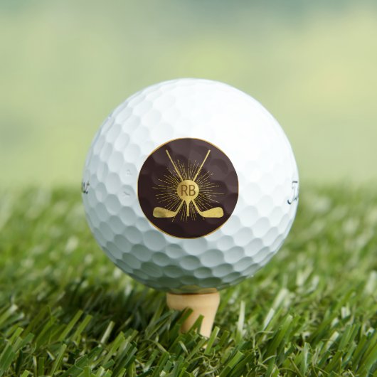 Personalisierte Gold-Golfklubs Golfball (Insitu T-Shirt)